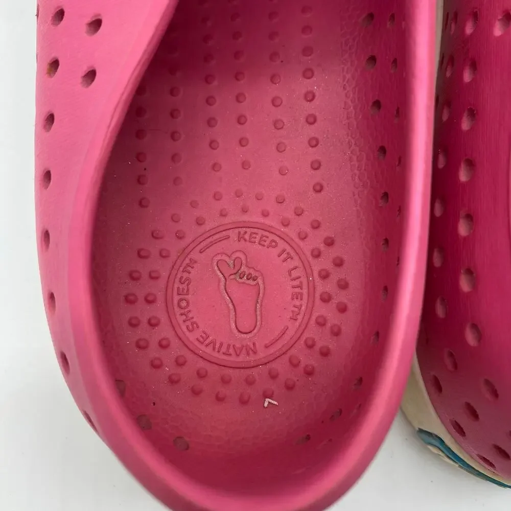 Native Girls' size J6 Pink Jefferson Slip-On Sneaker Shoe Outdoor Gorpcore